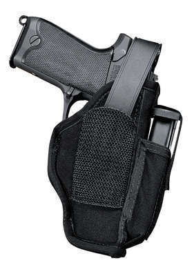 Holsters Uncle Mikes Cordura U/M AMB HIP HLSTR W/PCH SZ 5 BLK